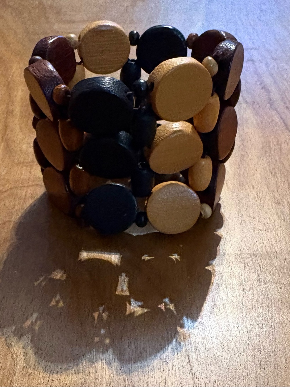 Wooden Bead Curtain bracelet- Multicolor